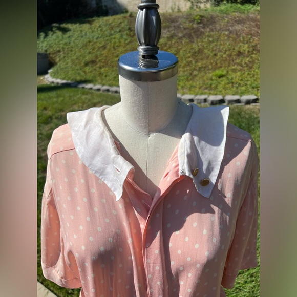 *RARE* Vintage Chanel Boutique Pink Polka-Dot Dress - Picture 12 of 13